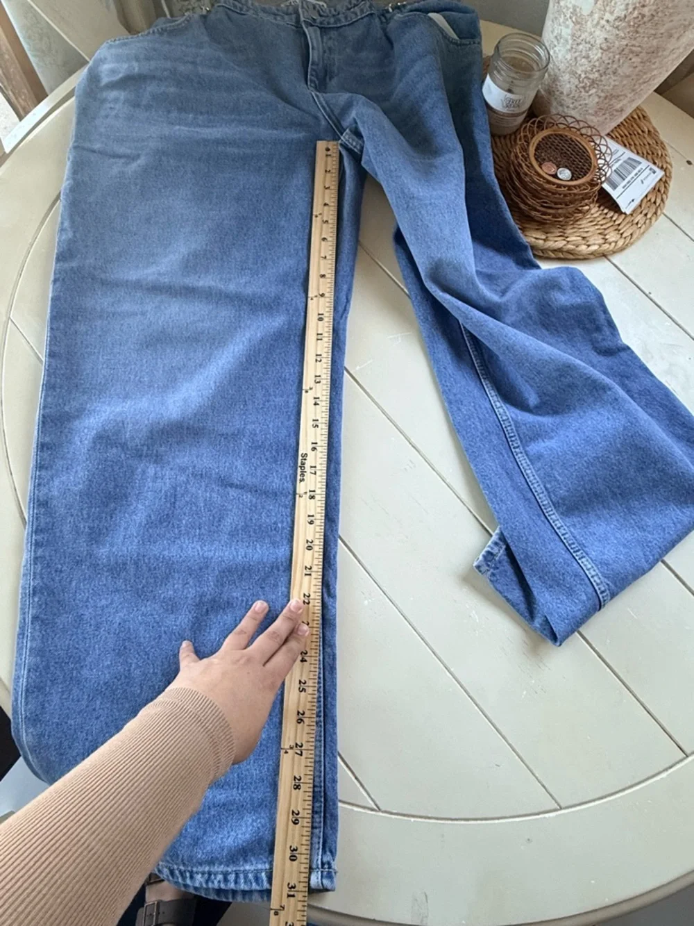Classic wide Leg Blue Jeans